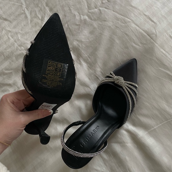 Rhinestone Knot Pointed Slingback Stilettos - Primark - Picture 3 of 4